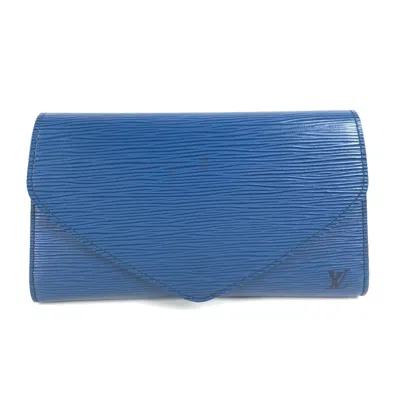 Pre-owned Louis Vuitton Blue Galle Toledo Blue Epi Leather Clutch Bag Pouch ()