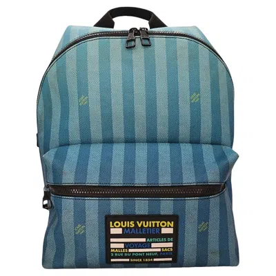 Pre-owned Louis Vuitton Blue Gradient Damier Stripes Discovery Backpack