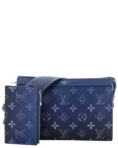 Pre-owned Louis Vuitton Blue Gradient Monogram Canvas Gaston Wearable Wallet (authentic  Pre-loved)