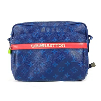 Pre-owned Louis Vuitton Blue Green Red Color Monogram Canvas Shoulder Bag ()