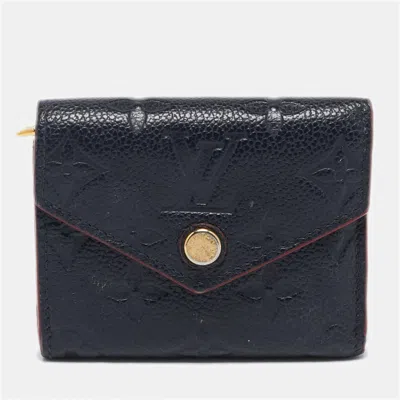 Pre-owned Louis Vuitton Blue Infini Monogram Empreinte Victorine Wallet