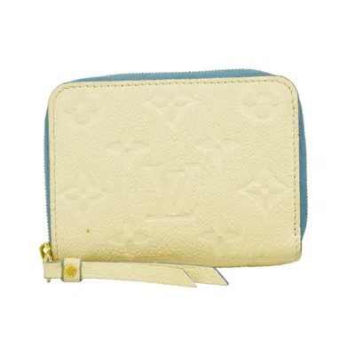 Pre-owned Louis Vuitton Blue Jean Cream Coin Purse/coin Case () In Blue Jean, Cream