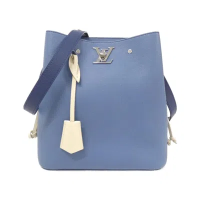 Pre-owned Louis Vuitton Blue Jean Leather Shoulder Bag ()