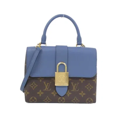 Pre-owned Louis Vuitton Blue Jean Marron Coated Canvas Leather Handbag ()