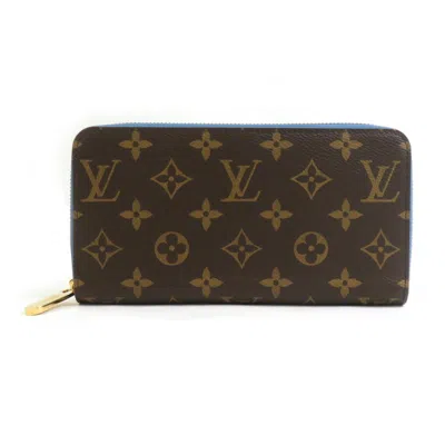 Pre-owned Louis Vuitton Blue Jean Monogram Monogram Long Wallet (bi-fold) () In Blue Jean, Monogram