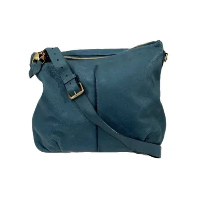 Pre-owned Louis Vuitton Blue Lagon Mahina Leather Leather Pouch Shoulder Bag ()
