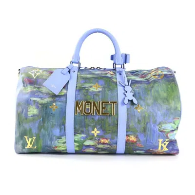 Pre-owned Louis Vuitton Blue Leather Boston Bag Handbag ()