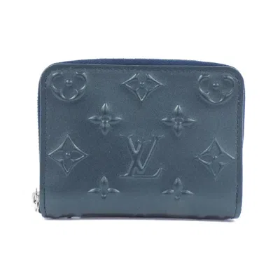 Pre-owned Louis Vuitton Blue Leather Coin Purse/coin Case ()