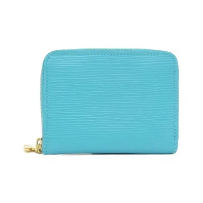 Pre-owned Louis Vuitton Blue Leather Coin Purse/coin Case ()