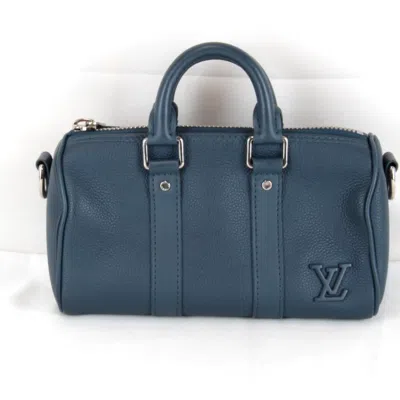 Pre-owned Louis Vuitton Blue Leather Handbag Shoulder Bag ()