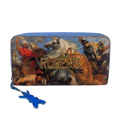 Pre-owned Louis Vuitton Blue Leather Long Wallet (bi-fold) ()