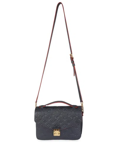 Pre-owned Louis Vuitton Blue Leather Marine Rouge Monogram Empreinte Pochette Metis  (authentic Pre-loved)