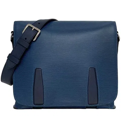 Pre-owned Louis Vuitton Blue Leather Messenger Bag Shoulder Bag ()