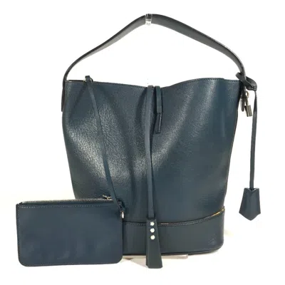 Pre-owned Louis Vuitton Blue Leather Pouch Shoulder Bag ()