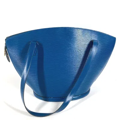 Pre-owned Louis Vuitton Blue Leather Tote Bag ()