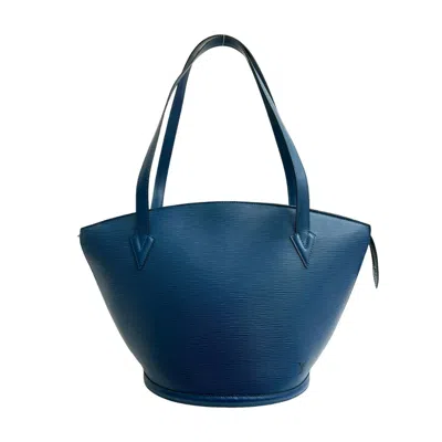 Pre-owned Louis Vuitton Blue Leather Tote Bag ()