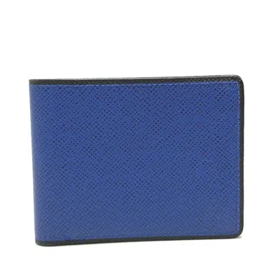 Pre-owned Louis Vuitton Blue Leather Wallet (bi-fold) ()