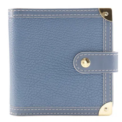 Pre-owned Louis Vuitton Blue Leather Wallet (bi-fold) ()