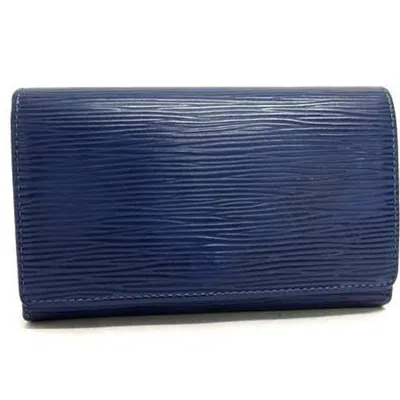 Pre-owned Louis Vuitton Blue Leather Wallet (bi-fold) ()