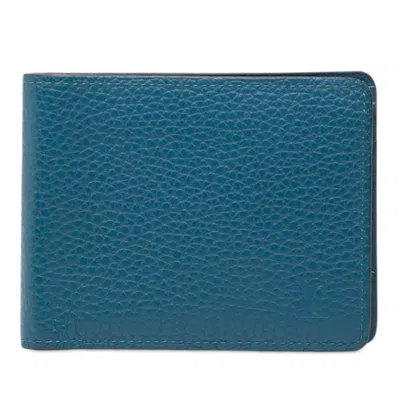 Pre-owned Louis Vuitton Blue Leather Wallet (bi-fold) ()