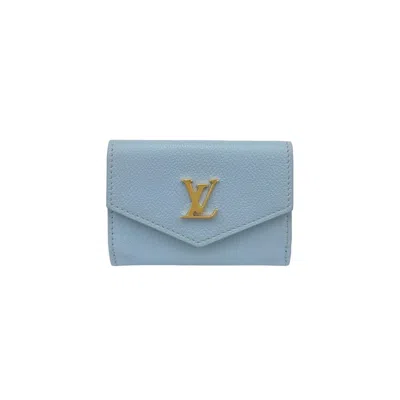 Pre-owned Louis Vuitton Blue Leather Wallet (tri-fold) ()