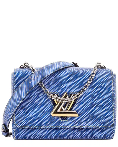 Louis Vuitton Blue Limited Edition Pin Embellished Epi Leather Twist Mm (authentic Pre-loved)