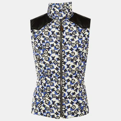 Pre-owned Louis Vuitton Blue Logo Printed Synthetic Sleeveless Vest S