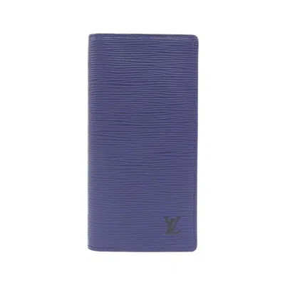 Pre-owned Louis Vuitton Blue Long Wallet (bi-fold) ()