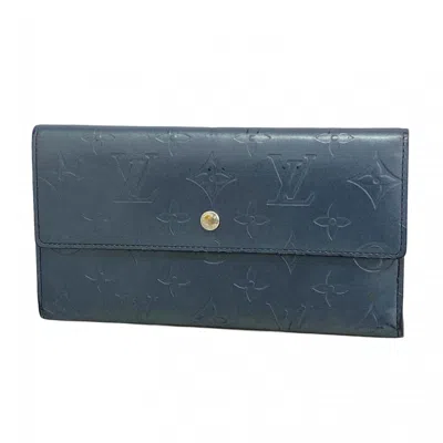 Pre-owned Louis Vuitton Blue Long Wallet (tri-fold) ()