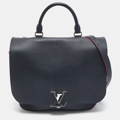 Pre-owned Louis Vuitton Blue Marine Leather Volta Bag