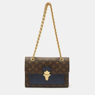 Pre-owned Louis Vuitton Blue Marine Monogram Canvas Victoire Bag