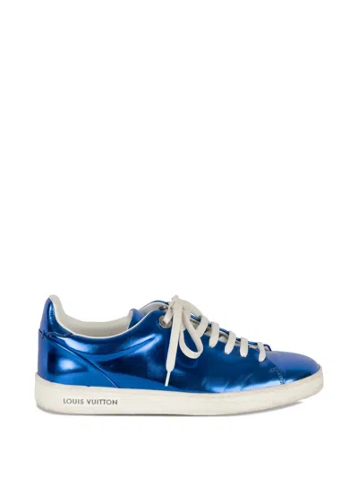 Pre-owned Louis Vuitton Blue Metallic Sneakers