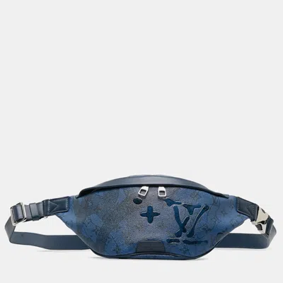 Pre-owned Louis Vuitton Blue Monogram Canvas Bumbag Pm Belt Bag