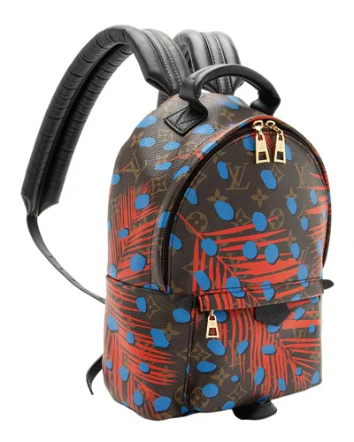 Pre-owned Louis Vuitton Blue Monogram Canvas Jungle Dots Limited Edition Palm Springs Pm  Backpack (authentic
