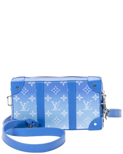 Pre-owned Louis Vuitton Blue Monogram Clouds Ltd. Ed. Virgil Abloh Clouds Soft Trunk  Wallet (authentic Pre-lo