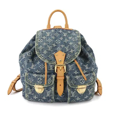 Pre-owned Louis Vuitton Blue Monogram Denim Backpack ()