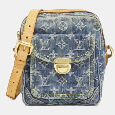 Pre-owned Louis Vuitton Blue Monogram Denim Camera Bag