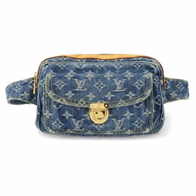 Pre-owned Louis Vuitton Blue Monogram Denim Fanny Pack Pouch Sling Bag ()