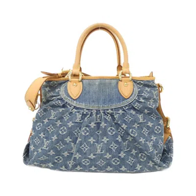 Pre-owned Louis Vuitton Blue Monogram Denim Handbag ()