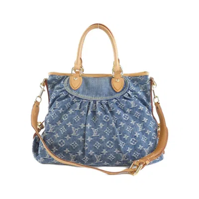 Pre-owned Louis Vuitton Blue Monogram Denim Handbag ()