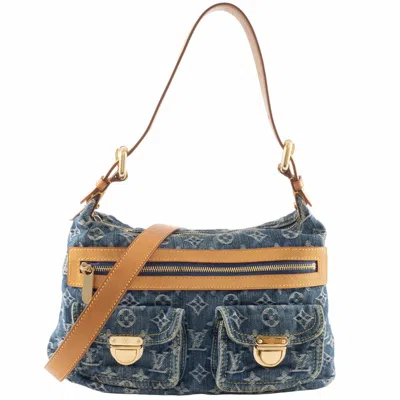 Pre-owned Louis Vuitton Blue Monogram Denim Handbag ()