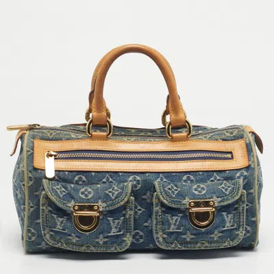 Pre-owned Louis Vuitton Blue Monogram Denim Neo Speedy Bag