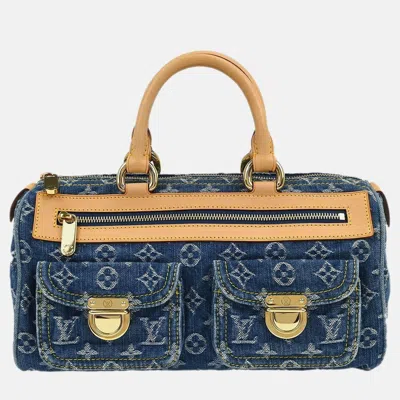 Pre-owned Louis Vuitton Blue Monogram Denim Neo Speedy Handbag
