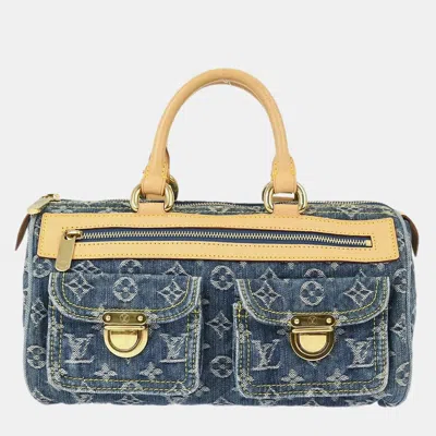 Pre-owned Louis Vuitton Blue Monogram Denim Neo Speedy Handbag