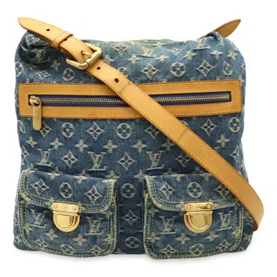 Pre-owned Louis Vuitton Blue Monogram Denim Shoulder Bag ()