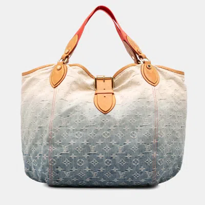 Pre-owned Louis Vuitton Blue Monogram Denim Sunbeam