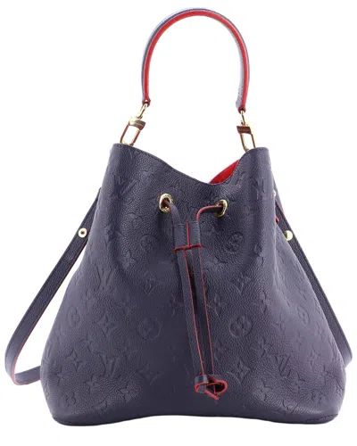 Louis Vuitton Blue Monogram Empreinte Leather Neonoe Mm (authentic Pre-loved)