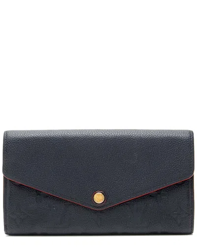 Louis Vuitton Blue Monogram Empreinte Monogram Empreinte Sarah Wallet  (authentic Pre-loved)