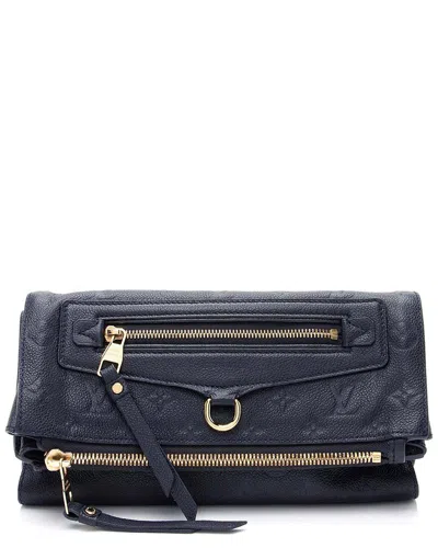 Pre-owned Louis Vuitton Blue Monogram Empreinte Petillante Clutch (authentic Pre-loved)