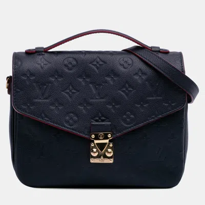 Pre-owned Louis Vuitton Blue Monogram Empreinte Pochette Metis